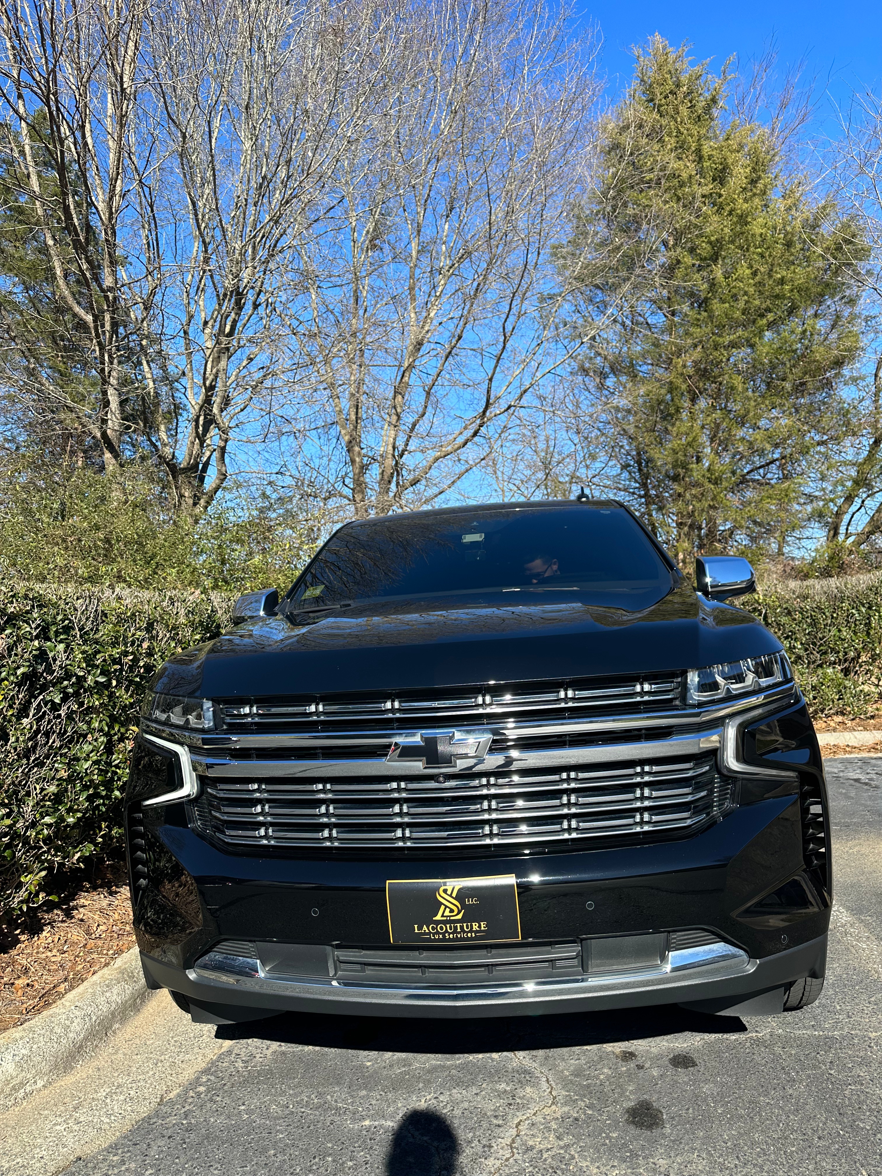 Lacouture Lux Services executive SUV ready for a corporate pickup in Kannapolis, North Carolina